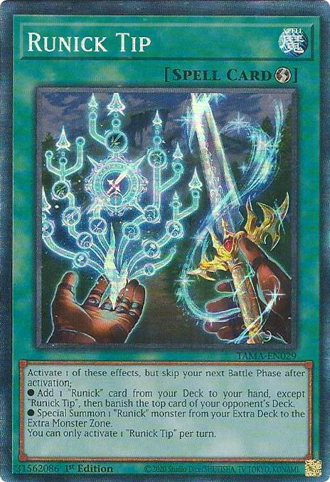 Runick Tip [TAMA-EN029] Collector's Rare | North Game Den