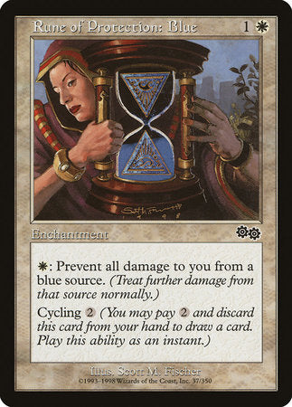 Rune of Protection: Blue [Urza's Saga] | North Game Den