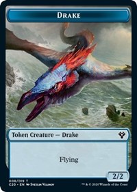 Drake // Insect (018) Double-sided Token [Commander 2020 Tokens] | North Game Den