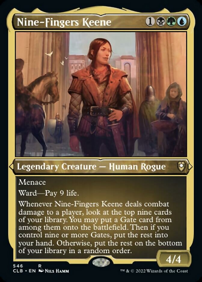 Nine-Fingers Keene (Foil Etched) [Commander Legends: Battle for Baldur's Gate] | North Game Den