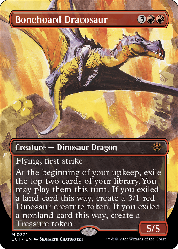 Bonehoard Dracosaur (Borderless) [The Lost Caverns of Ixalan] | North Game Den