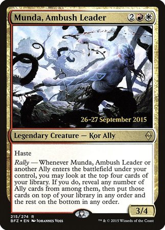 Munda, Ambush Leader [Battle for Zendikar Promos] | North Game Den