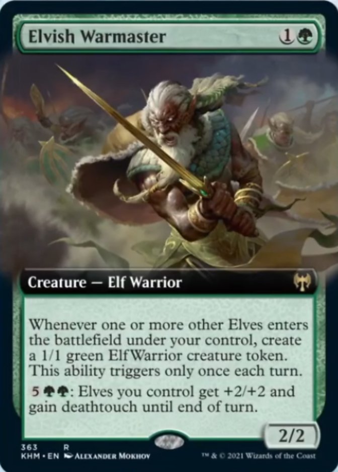 Elvish Warmaster (Extended Art) [Kaldheim] | North Game Den