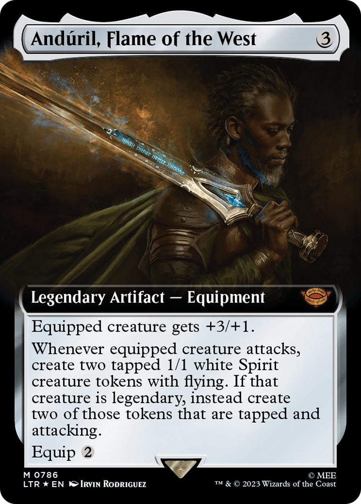 Anduril, Flame of the West (Extended Art) (Surge Foil) [The Lord of the Rings: Tales of Middle-Earth] | North Game Den