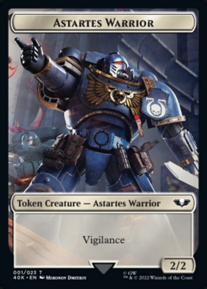 Astartes Warrior // Cherubael Double-sided Token (Surge Foil) [Universes Beyond: Warhammer 40,000 Tokens] | North Game Den