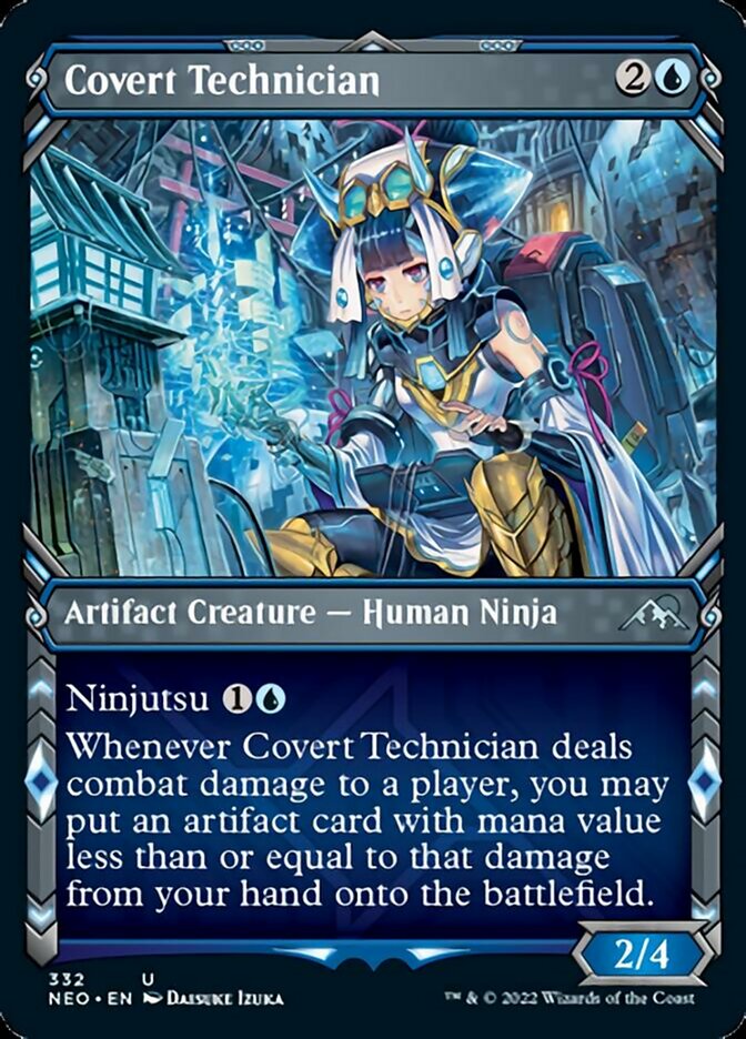 Covert Technician (Showcase Ninja) [Kamigawa: Neon Dynasty] | North Game Den