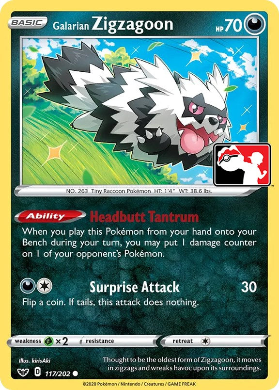 Galarian Zigzagoon (117/202) [Prize Pack Series One] | North Game Den