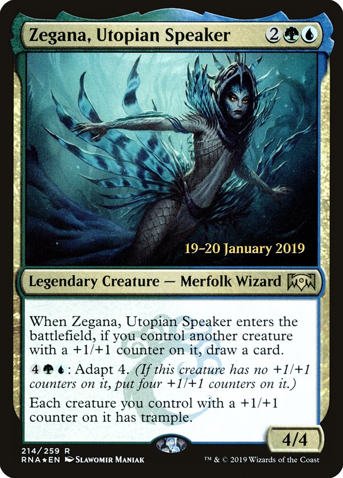 Zegana, Utopian Speaker [Ravnica Allegiance Prerelease Promos] | North Game Den