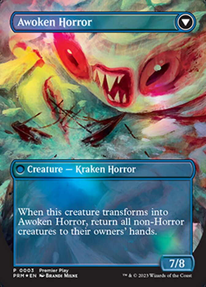 Thing in the Ice // Awoken Horror (Borderless Alternate Art) [Regional Championship Qualifiers 2023] | North Game Den