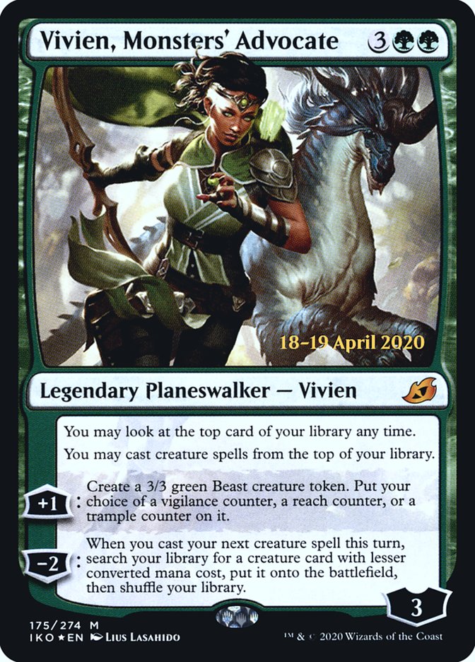 Vivien, Monsters' Advocate  [Ikoria: Lair of Behemoths Prerelease Promos] | North Game Den