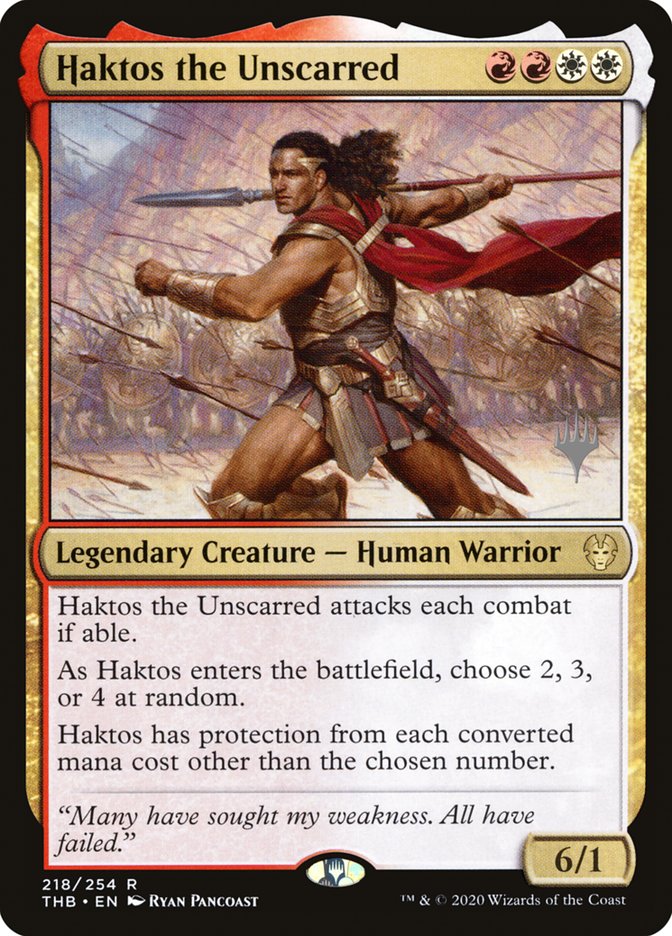 Haktos the Unscarred (Promo Pack) [Theros Beyond Death Promos] | North Game Den