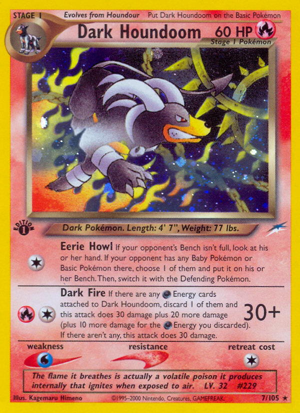 Dark Houndoom (7/105) [Neo Destiny 1st Edition] | North Game Den