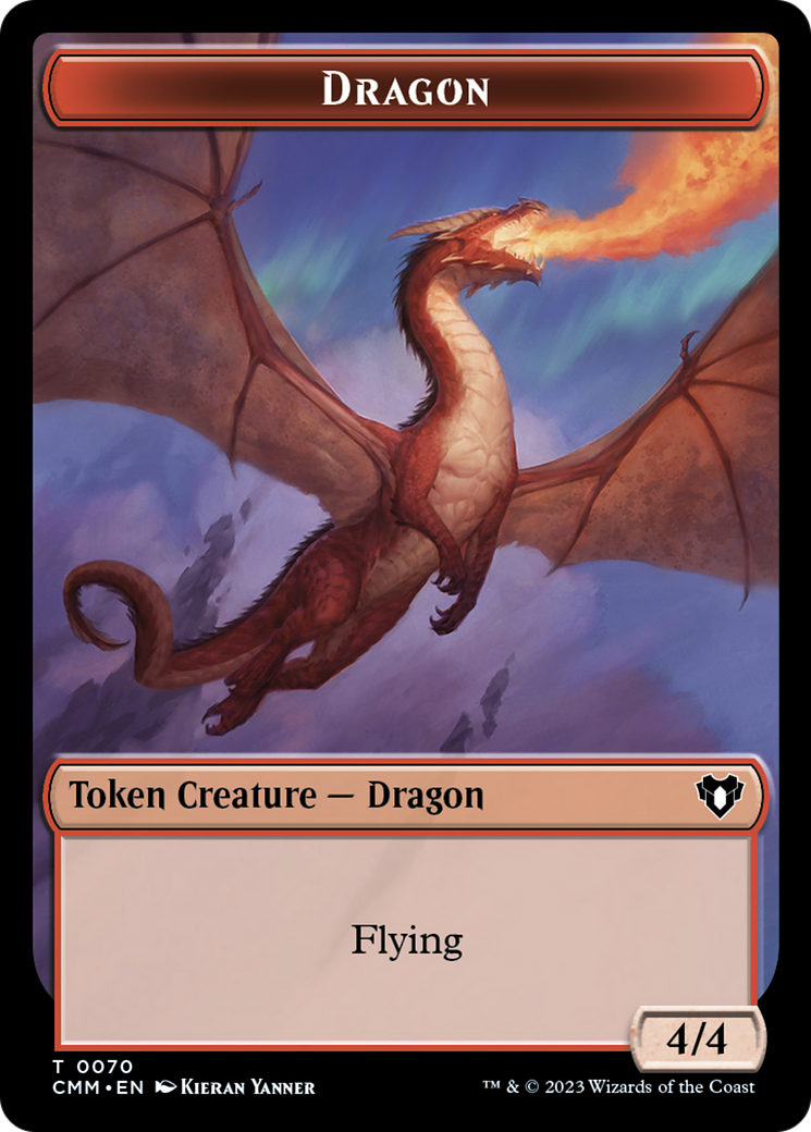 Dragon // Kor Ally Double-Sided Token [Commander Masters Tokens] | North Game Den