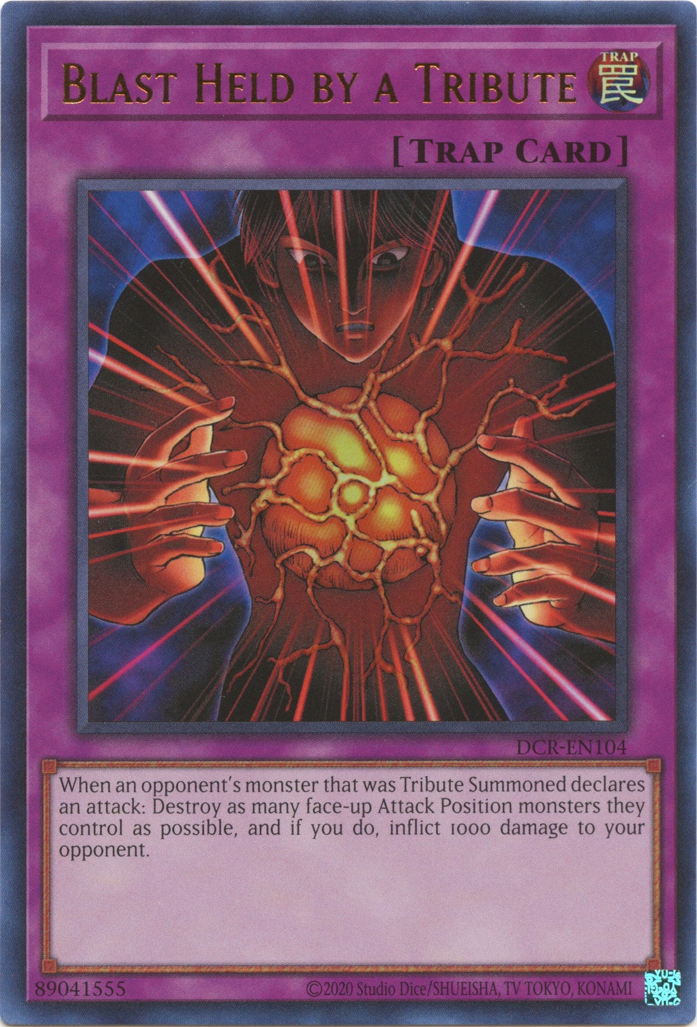 Blast Held by a Tribute (25th Anniversary) [DCR-EN104] Ultra Rare | North Game Den