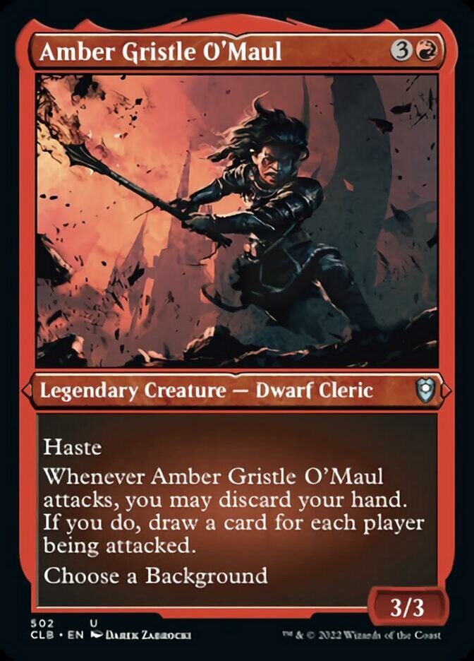 Amber Gristle O'Maul (Foil Etched) [Commander Legends: Battle for Baldur's Gate] | North Game Den