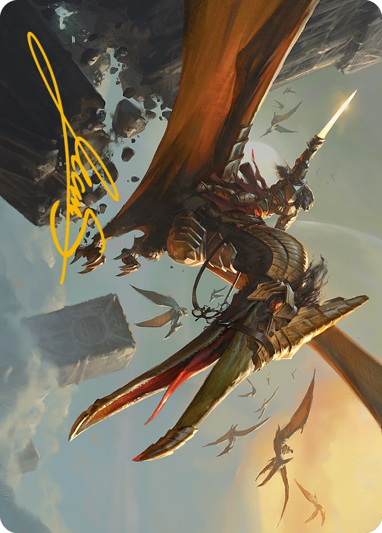 Skyhunter Strike Force Art Card (Gold-Stamped Signature) [Phyrexia: All Will Be One Art Series] | North Game Den