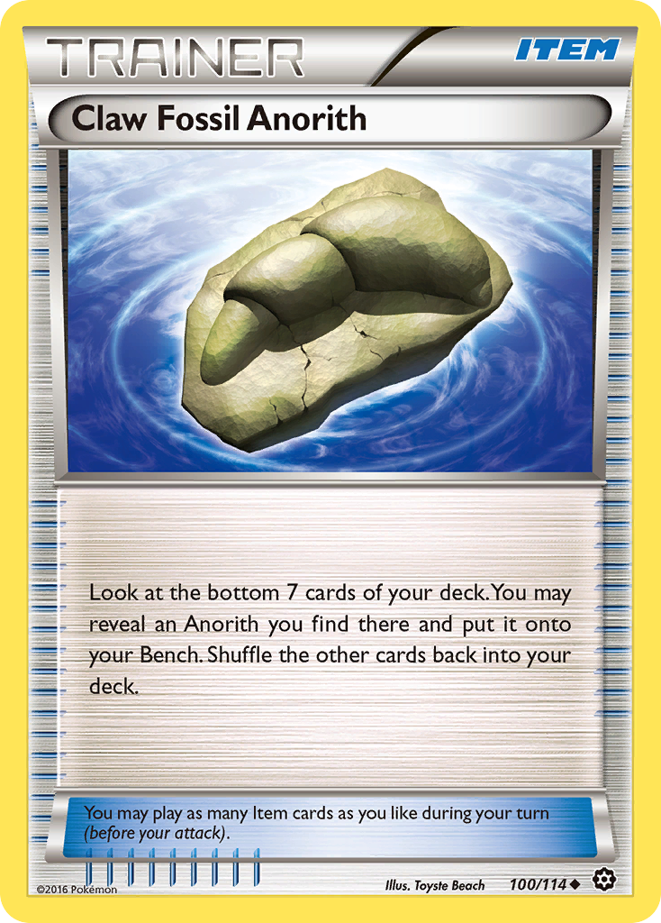 Claw Fossil Anorith (100/114) [XY: Steam Siege] | North Game Den