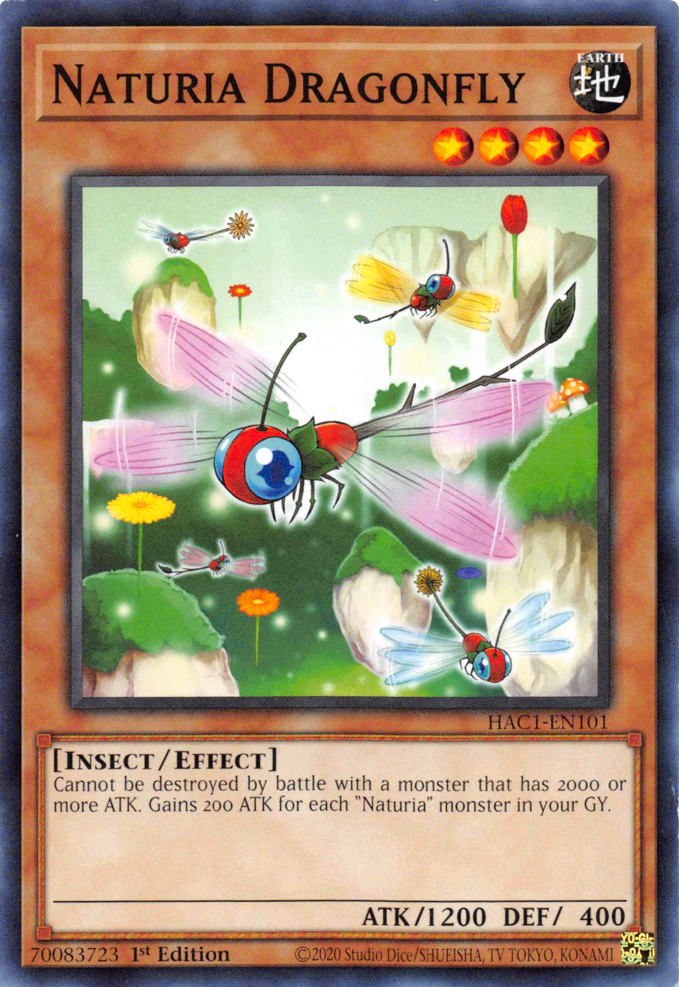 Naturia Dragonfly (Duel Terminal) [HAC1-EN101] Parallel Rare | North Game Den