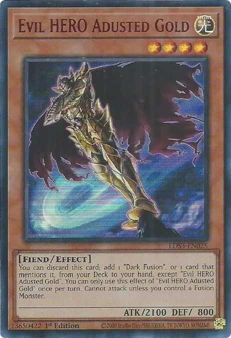 Evil HERO Adusted Gold (Red) [LDS3-EN025] Ultra Rare | North Game Den