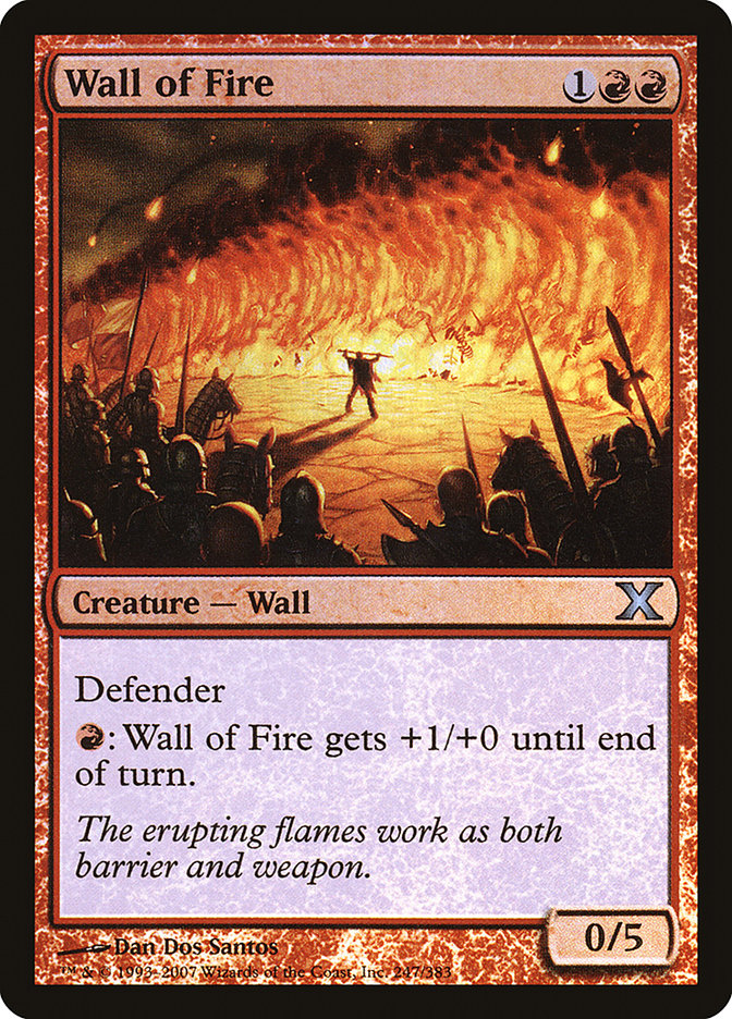 Wall of Fire (Premium Foil) [Tenth Edition] | North Game Den