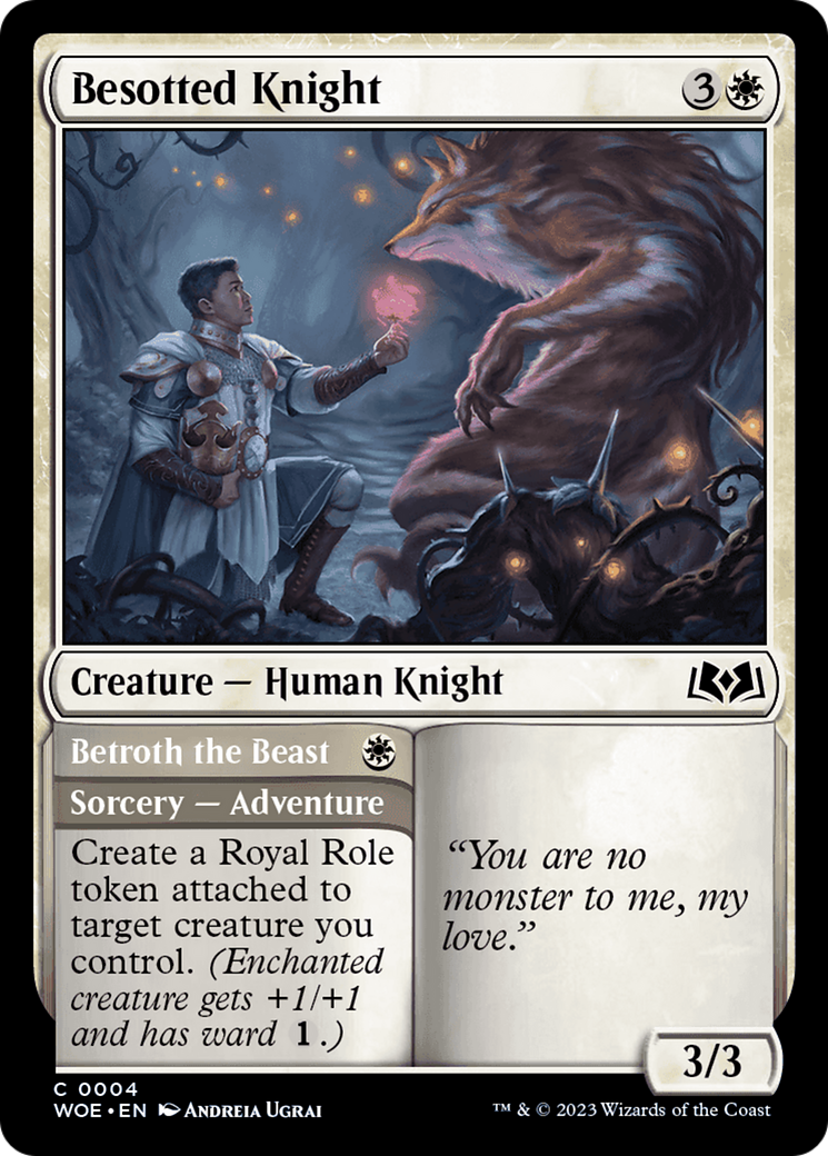Besotted Knight // Betroth the Beast [Wilds of Eldraine] | North Game Den