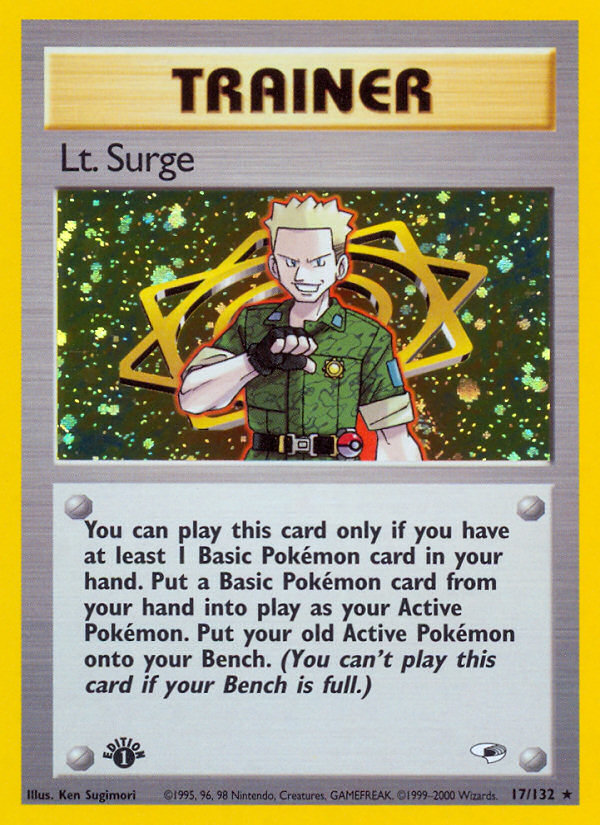 Lt. Surge (17/132) [Gym Heroes 1st Edition] | North Game Den