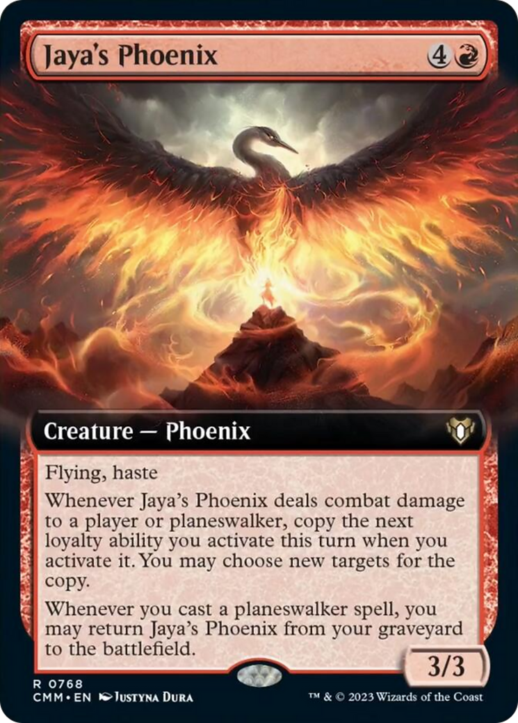 Jaya's Phoenix (Extended Art) [Commander Masters] | North Game Den