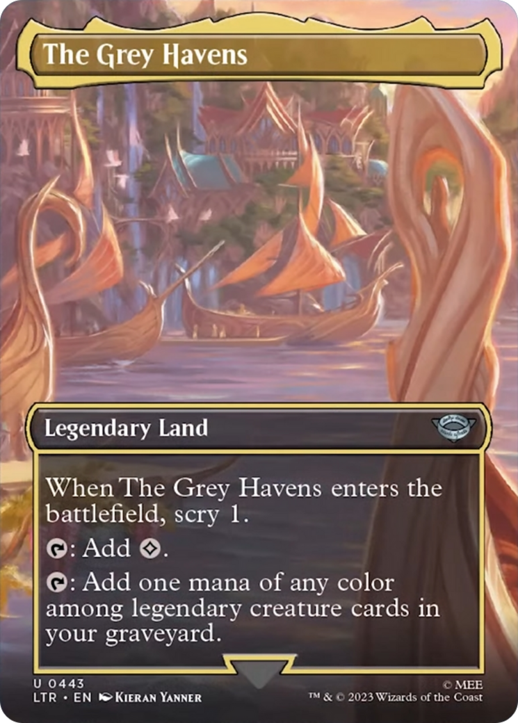 The Grey Havens (Borderless Alternate Art) [The Lord of the Rings: Tales of Middle-Earth] | North Game Den
