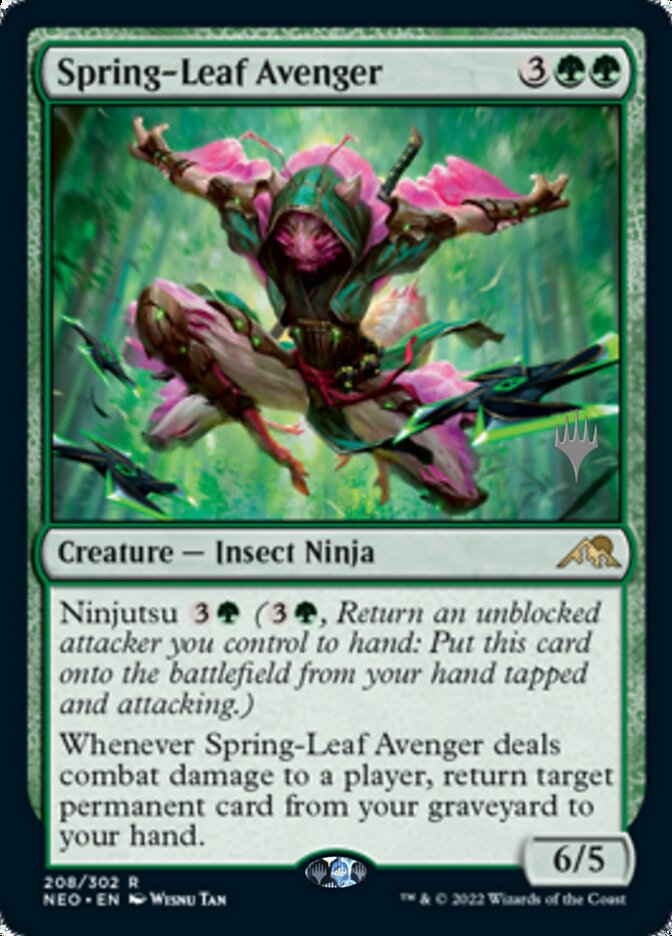 Spring-Leaf Avenger (Promo Pack) [Kamigawa: Neon Dynasty Promos] | North Game Den