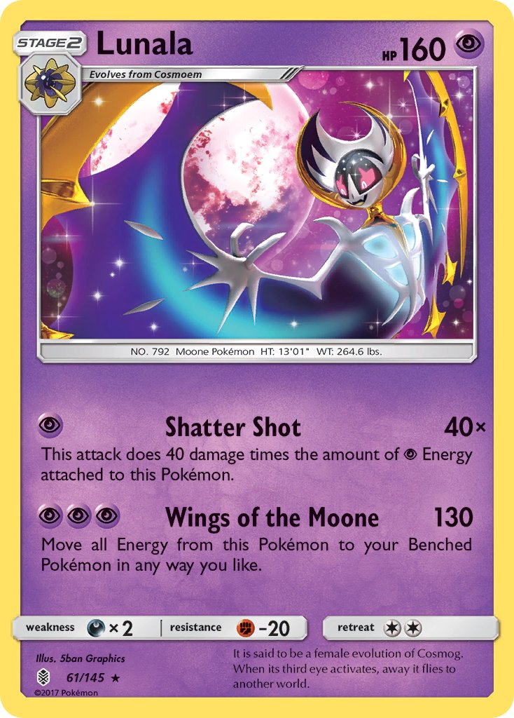 Lunala (61/145) (Theme Deck Exclusive) [Sun & Moon: Guardians Rising] | North Game Den