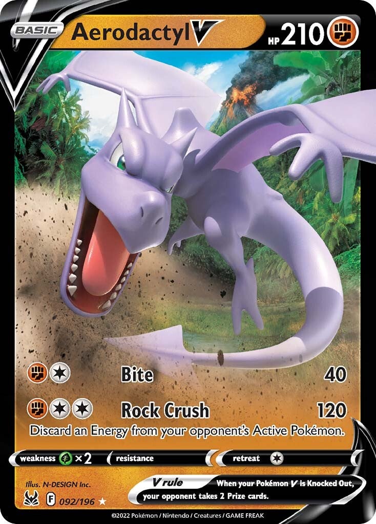 Aerodactyl V (092/196) [Sword & Shield: Lost Origin] | North Game Den