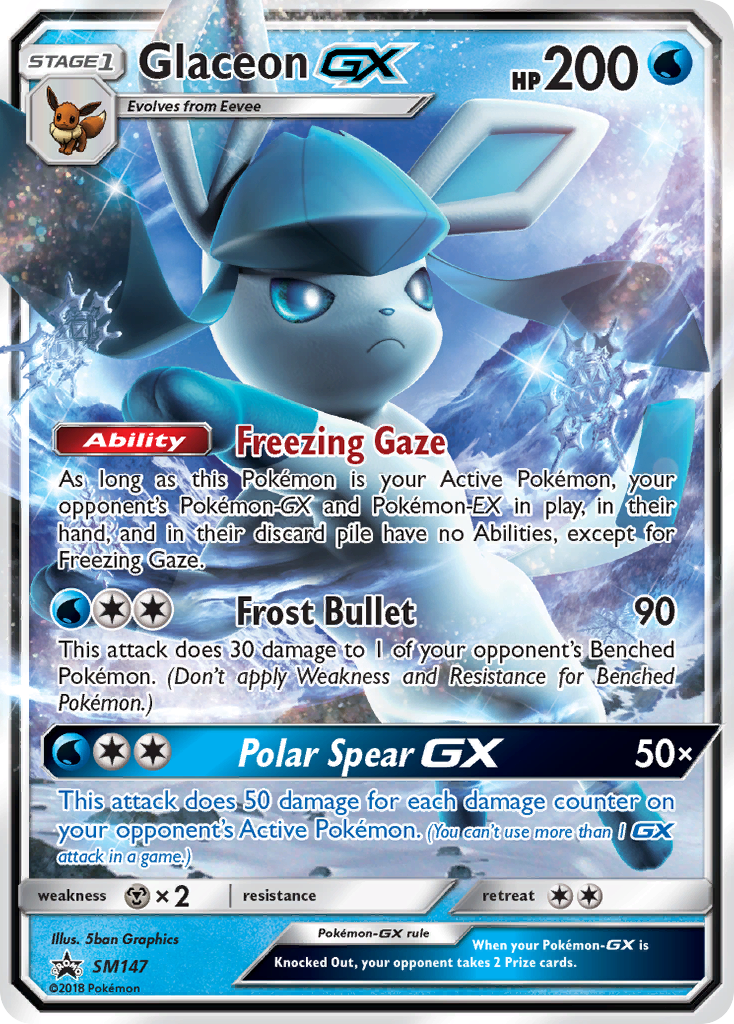 Glaceon GX (SM147) [Sun & Moon: Black Star Promos] | North Game Den