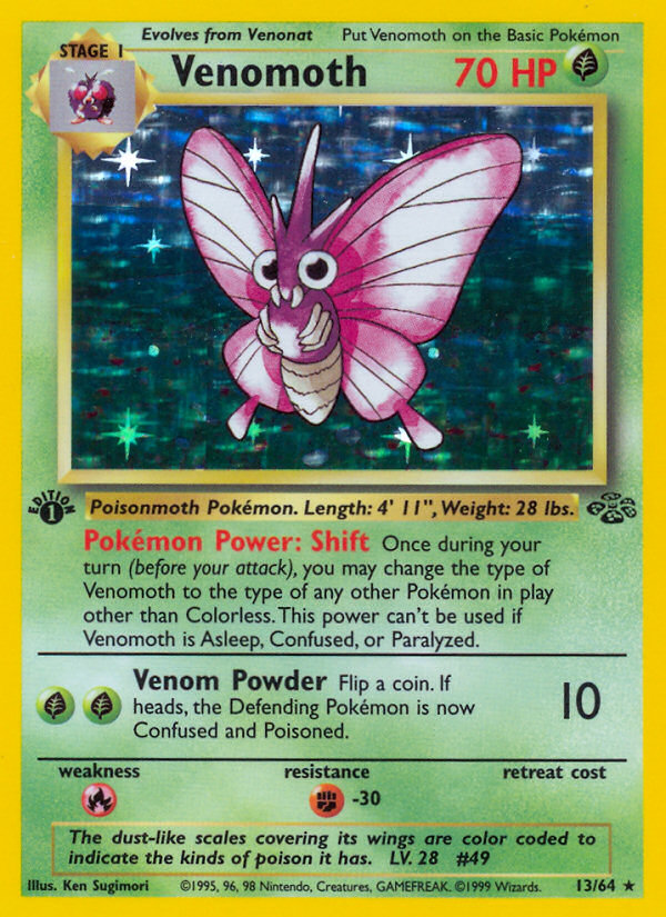 Venomoth (13/64) [Jungle 1st Edition] | North Game Den