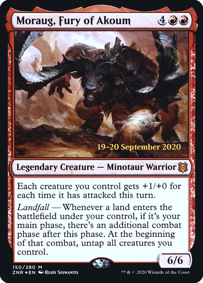 Moraug, Fury of Akoum  [Zendikar Rising Prerelease Promos] | North Game Den