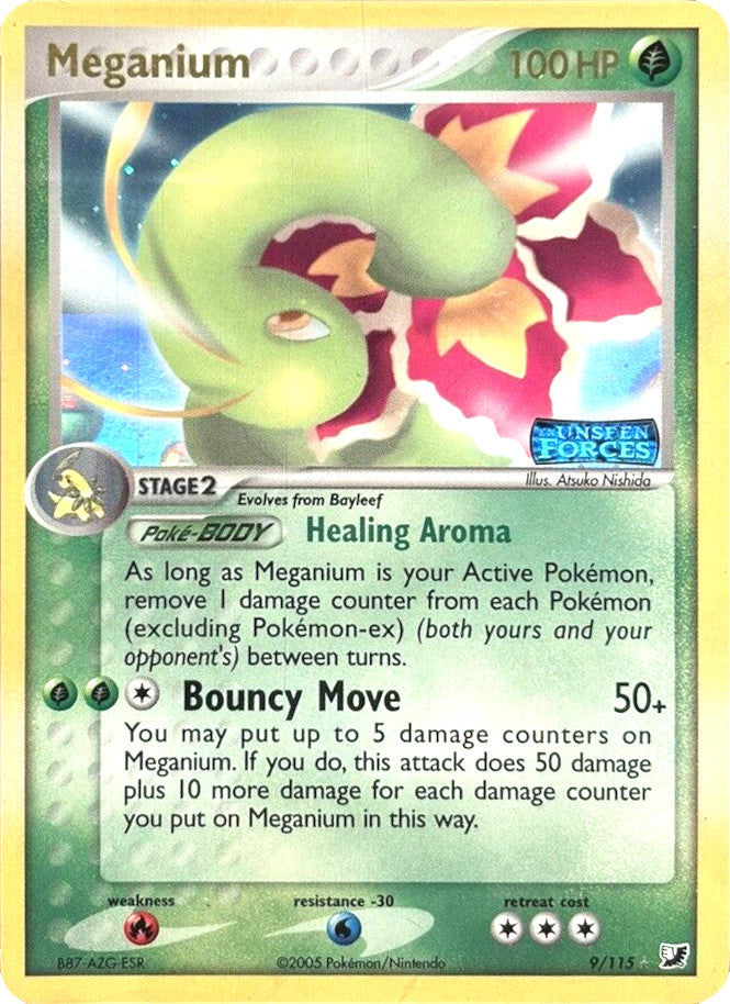 Meganium (9/115) (Stamped) [EX: Unseen Forces] | North Game Den