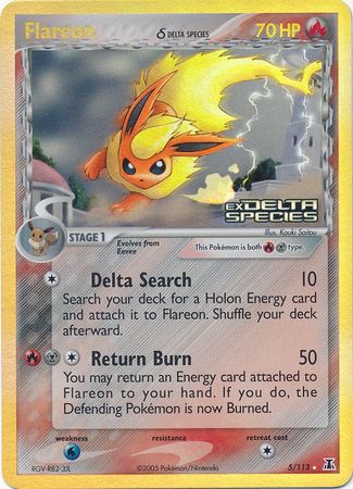 Flareon (5/113) (Delta Species) (Stamped) [EX: Delta Species] | North Game Den