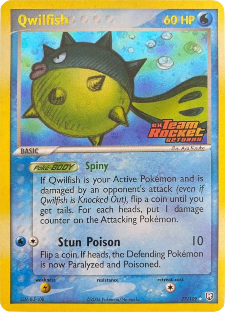 Qwilfish (27/109) (Stamped) [EX: Team Rocket Returns] | North Game Den