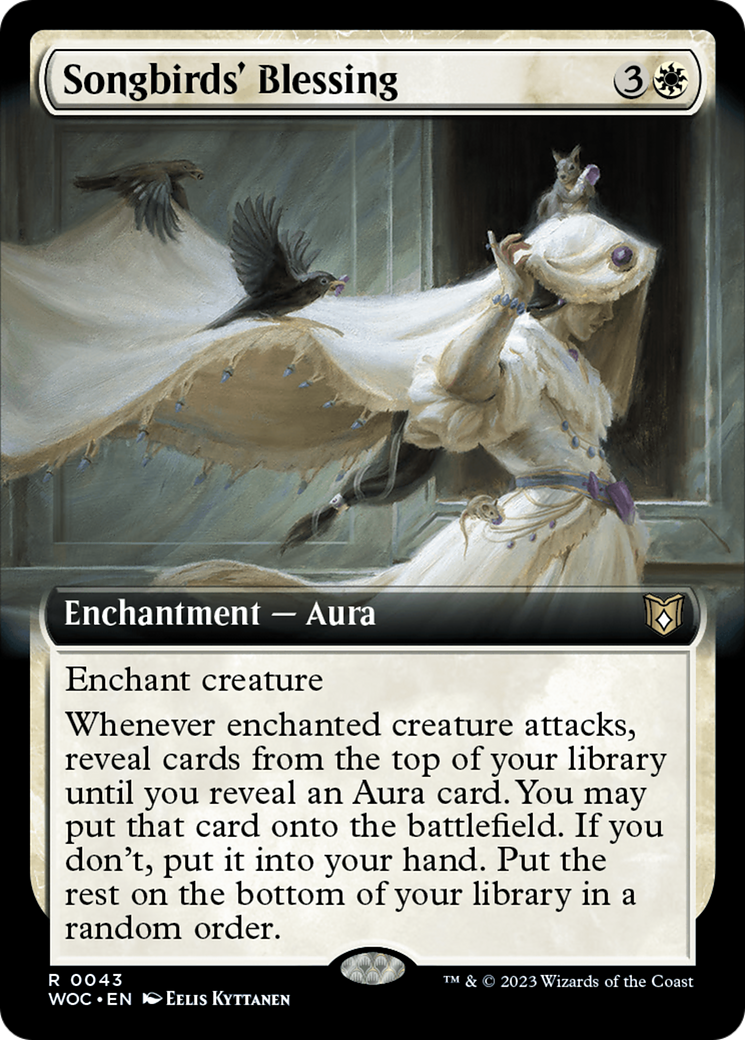 Songbirds' Blessing (Extended Art) [Wilds of Eldraine Commander] | North Game Den