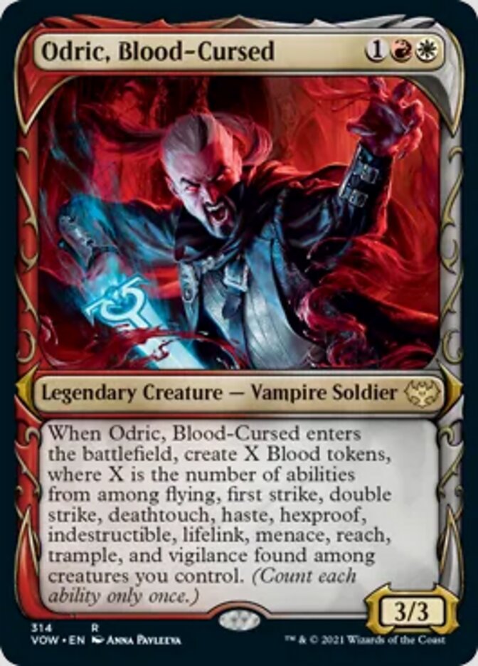 Odric, Blood-Cursed (Showcase Fang Frame) [Innistrad: Crimson Vow] | North Game Den