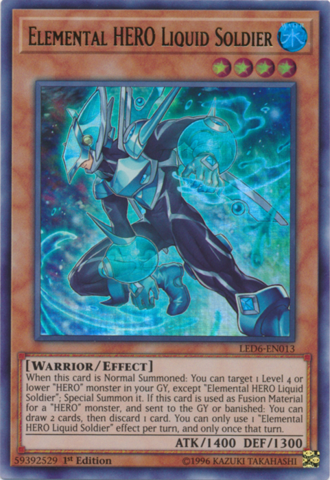 Elemental Hero Liquid Soldier [LED6-EN013] Ultra Rare | North Game Den