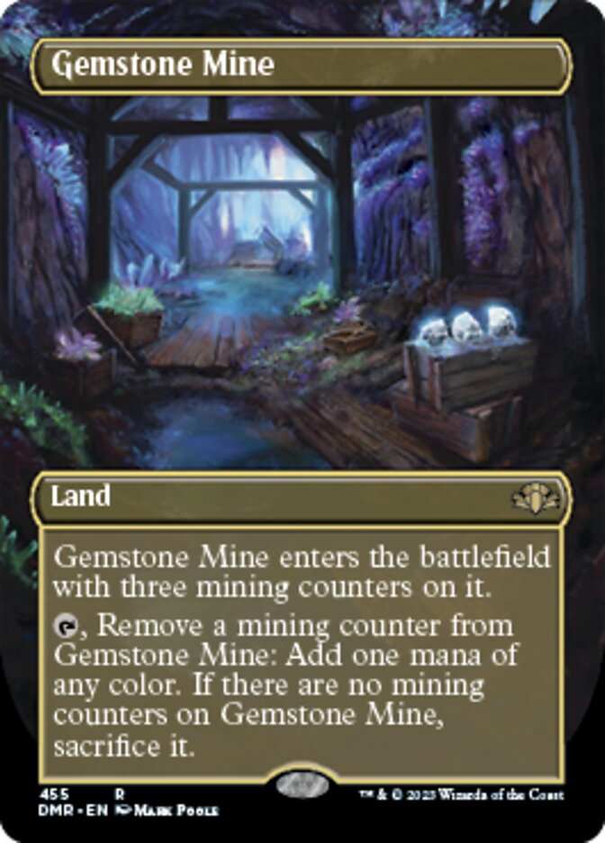 Gemstone Mine (Borderless Alternate Art) [Dominaria Remastered] | North Game Den
