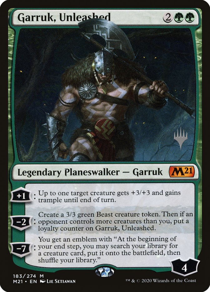 Garruk, Unleashed (Promo Pack) [Core Set 2021 Promos] | North Game Den