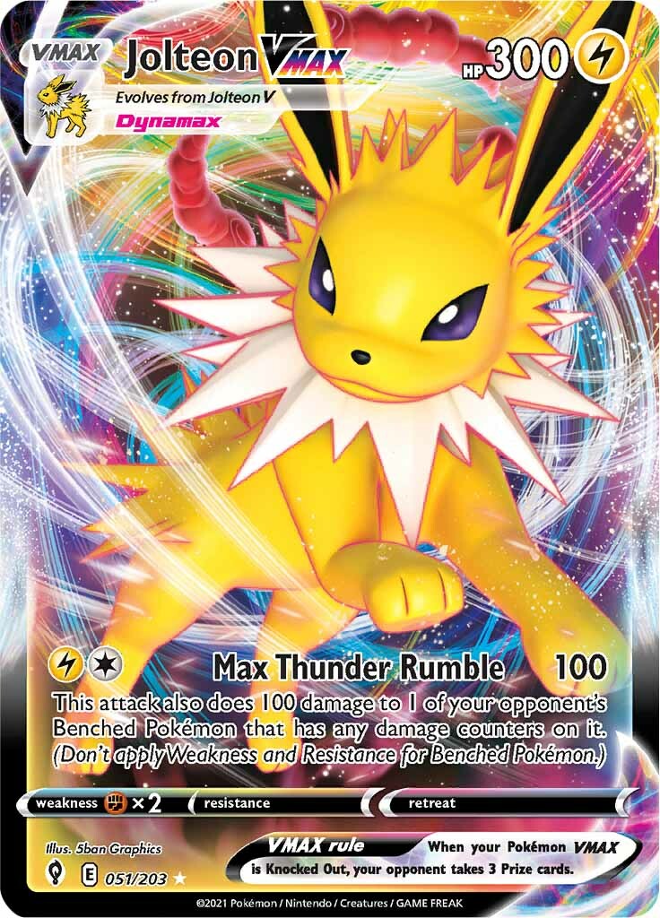 Jolteon VMAX (051/203) [Sword & Shield: Evolving Skies] | North Game Den