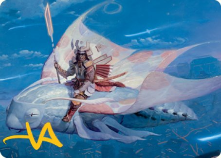 Sky-Blessed Samurai Art Card (Gold-Stamped Signature) [Kamigawa: Neon Dynasty Art Series] | North Game Den