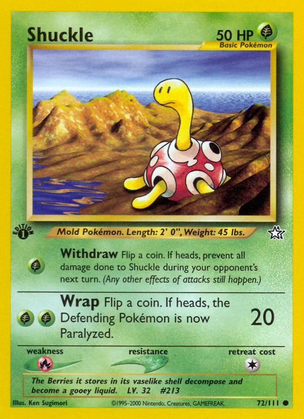 Shuckle (72/111) [Neo Genesis 1st Edition] | North Game Den