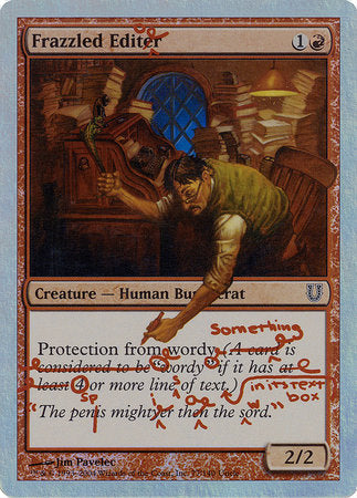Frazzled Editor (Alternate Foil) [Unhinged] | North Game Den