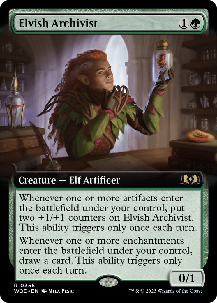 Elvish Archivist (Extended Art) [Wilds of Eldraine] | North Game Den