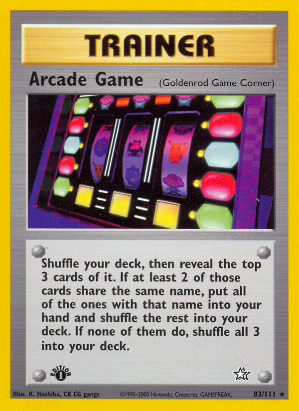 Arcade Game (83/111) [Neo Genesis 1st Edition] | North Game Den