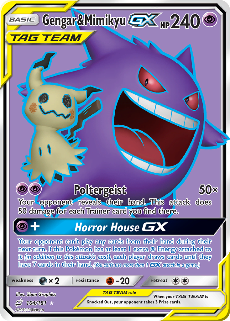 Gengar & Mimikyu GX (164/181) [Sun & Moon: Team Up] | North Game Den