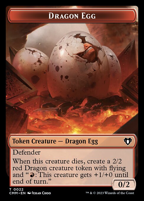 Treasure // Dragon Egg Double-Sided Token [Commander Masters Tokens] | North Game Den